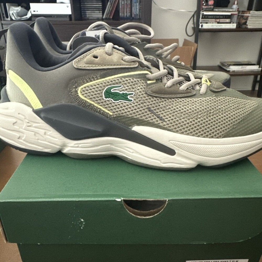Lacoste Aceshot Sneakers Sz10 Khaki